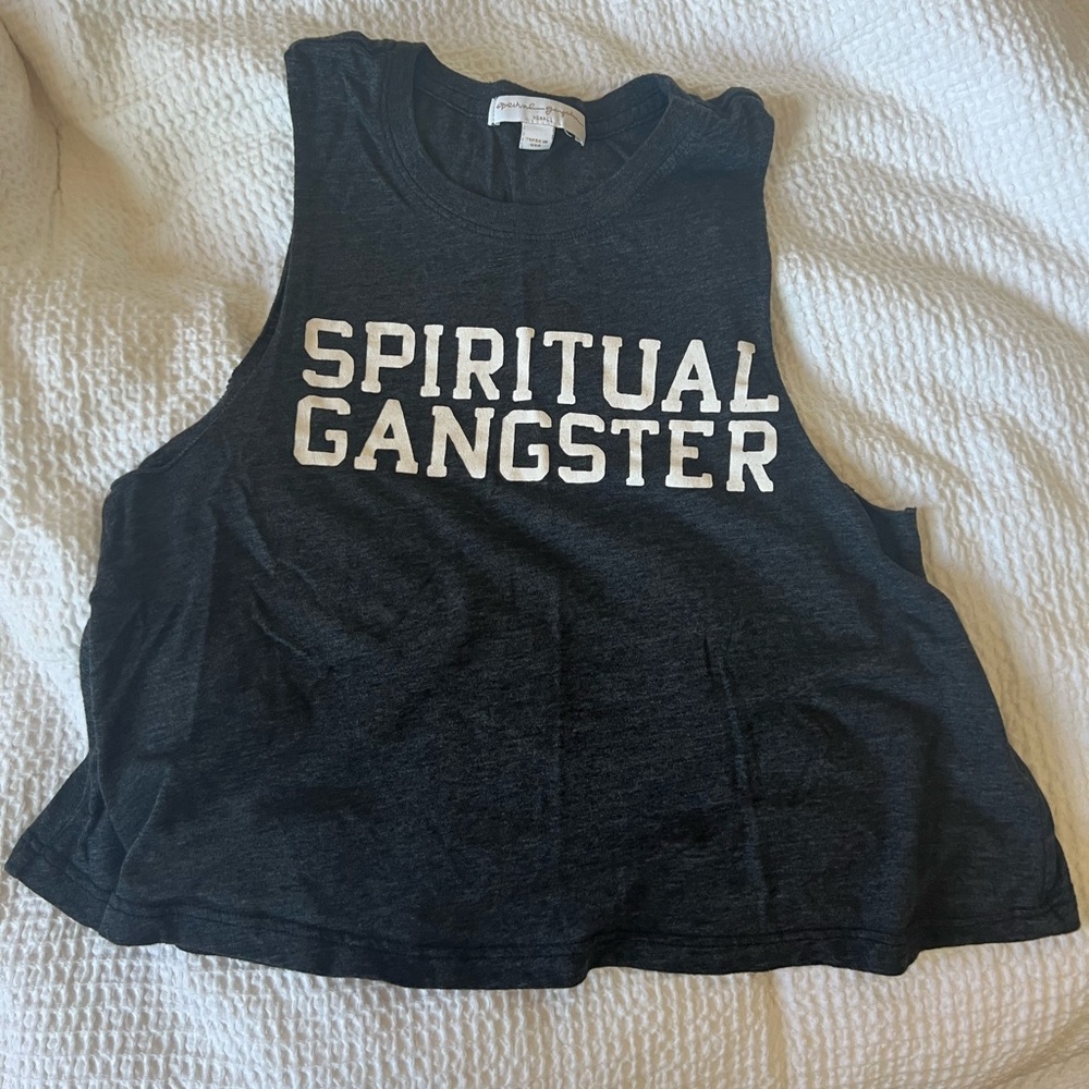 Spiritual Gangster cropped tank, size XS